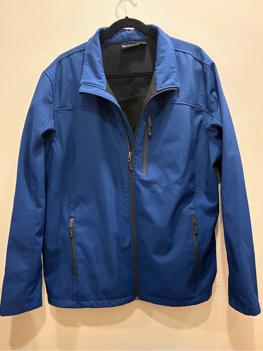 Swiss Tech Men’s XL Blue Softshell Full Zip Fleece Lined Jacket